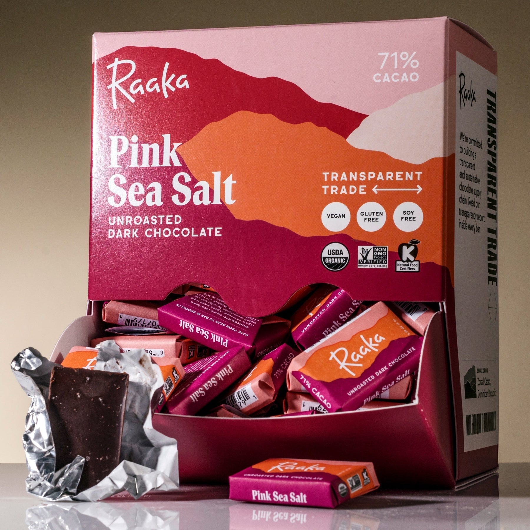 Pink Sea Salt Minis Box of 100 - Bright Discovery Minis Assortment